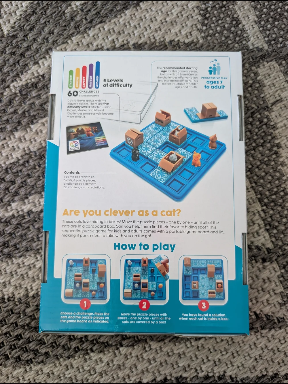 NIB Cats & Boxes Puzzle Game